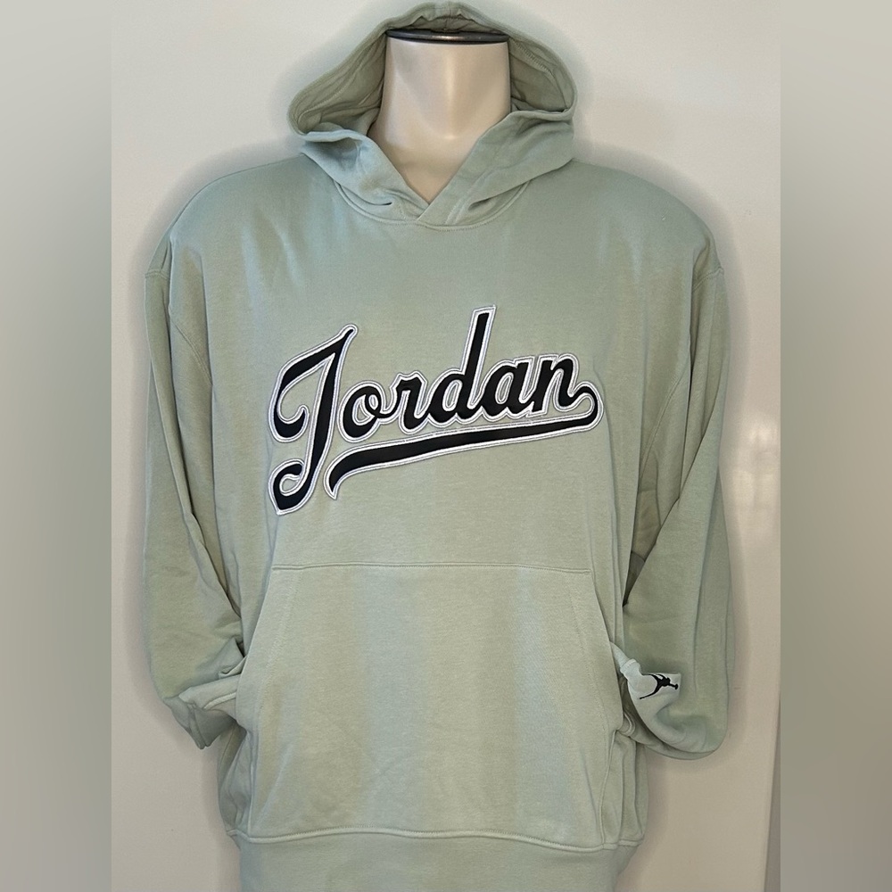 NEW Nike Jordan Flight MVP Men's Fleece Hoodie FN4613-005 XL Light Lime Green